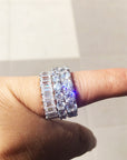 Emerald Cut vvs diamond Eternity Ring custom made ifandco