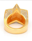 Migos star ring fully iced out 3D White gold SILVER men ring affordable jewelry