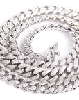 Cuban link chain 13mm fully iced with custom clasp ifandco icebox