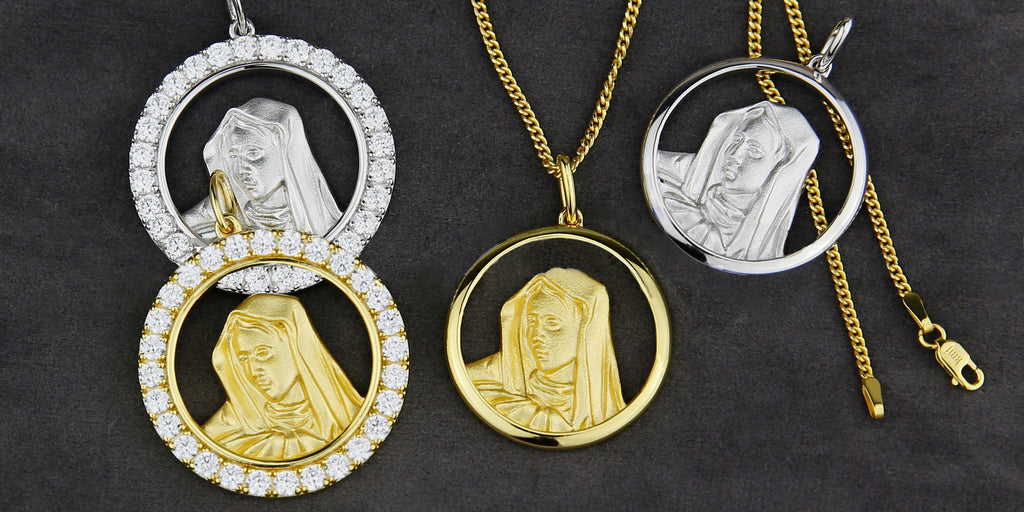 Mirco Virgin Mary MEDALLION ifandco pendant necklace free chain hip hop