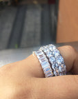 Emerald Cut vvs diamond Eternity Ring custom made ifandco