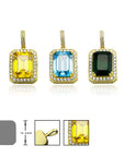affordable hip hop jewelry gemstone pendant necklace free chain
