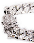Cuban link chain 13mm fully iced with custom clasp ifandco icebox
