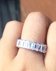 Emerald Cut vvs diamond Eternity Ring custom made ifandco
