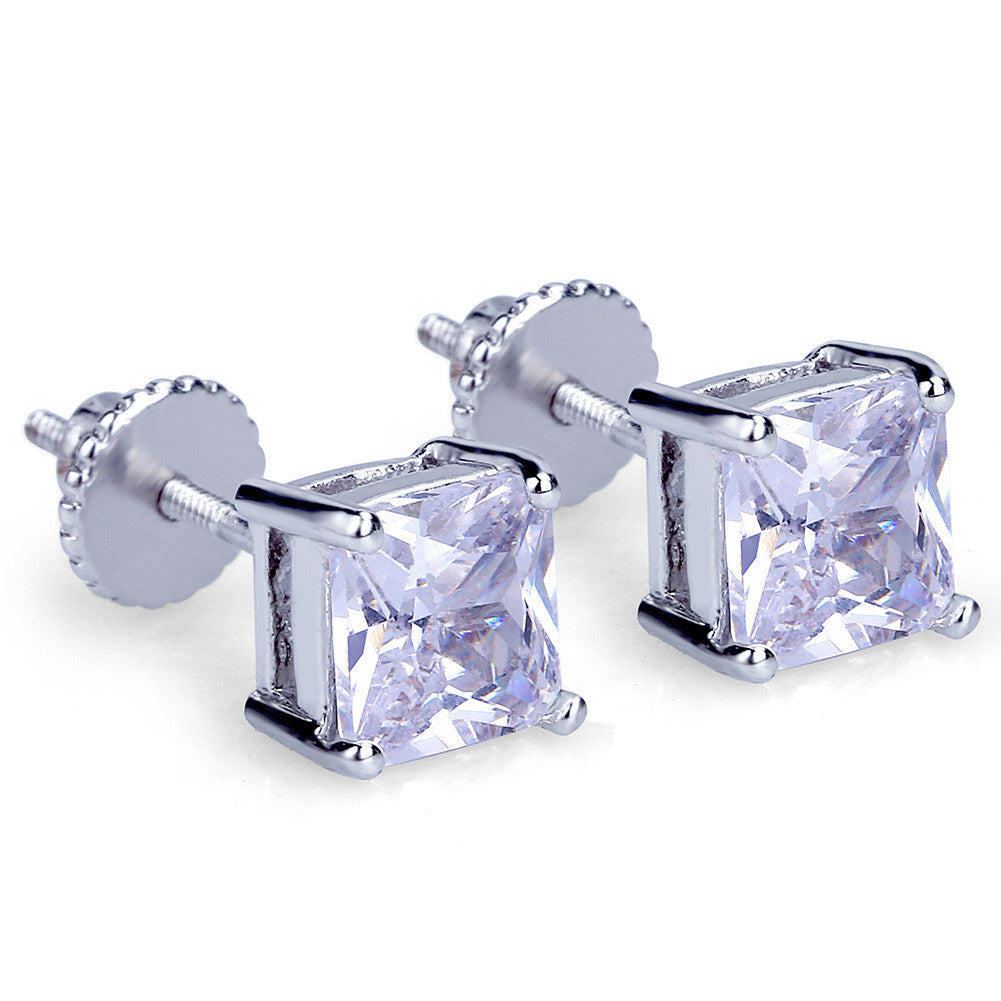 affordable hip hop jewelry bling diamond vvs micro pave earrings