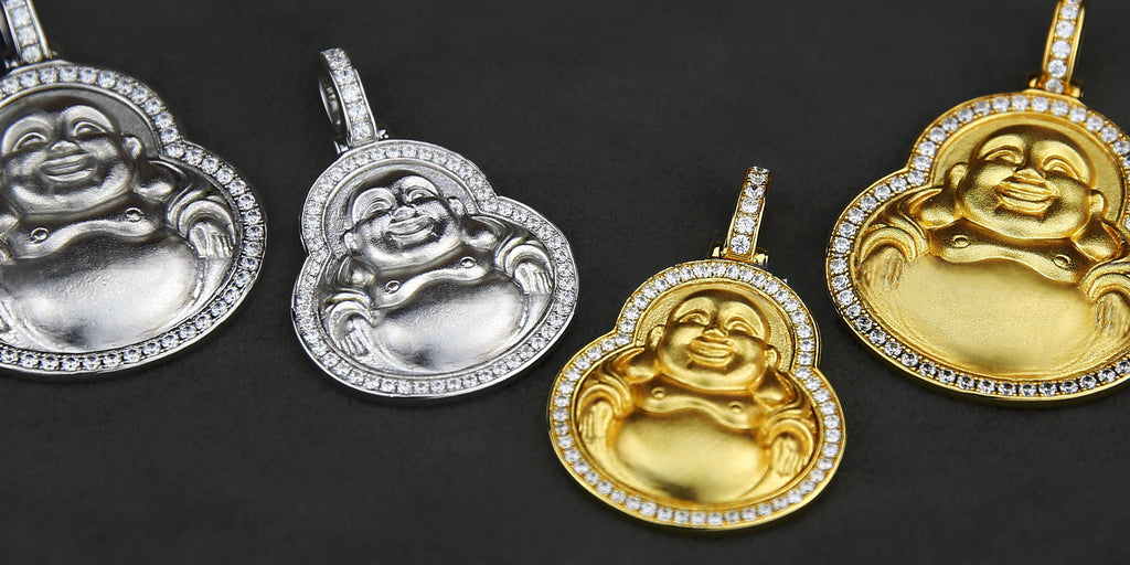 Micro Laughing Buddha necklace
