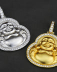 Nano laughing buddha pendant necklace chain