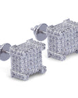 affordable hip hop jewelry bling diamond vvs micro pave earrings