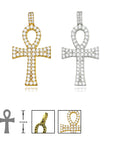 Ankh bold pendant necklace chain diamond affordable hip hop