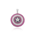 Custom Captain America shield pendant necklace chain ifandco diamond