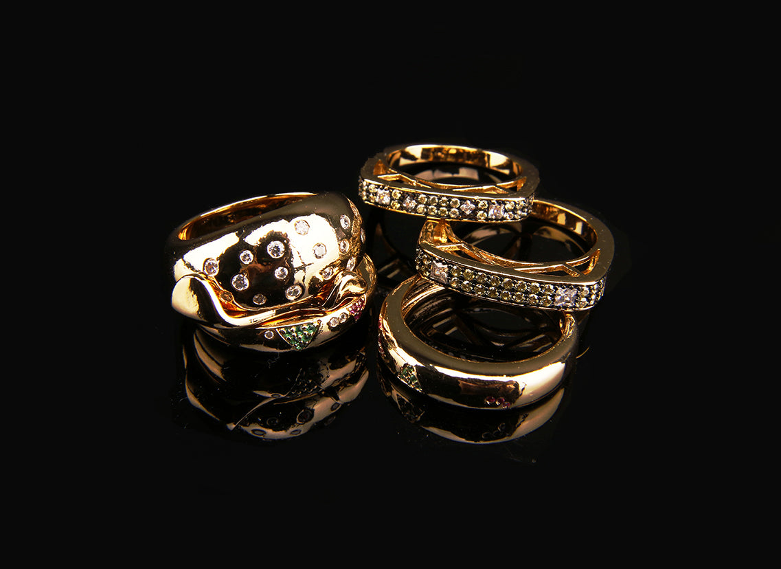 hamburger ring as seen on Nigo in multicolored vvs diamond ifandco 