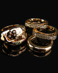 hamburger ring as seen on Nigo in multicolored vvs diamond ifandco 