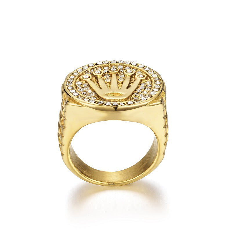 Rolex crown ring fully iced diamond presidential diamond ifandco shopgld
