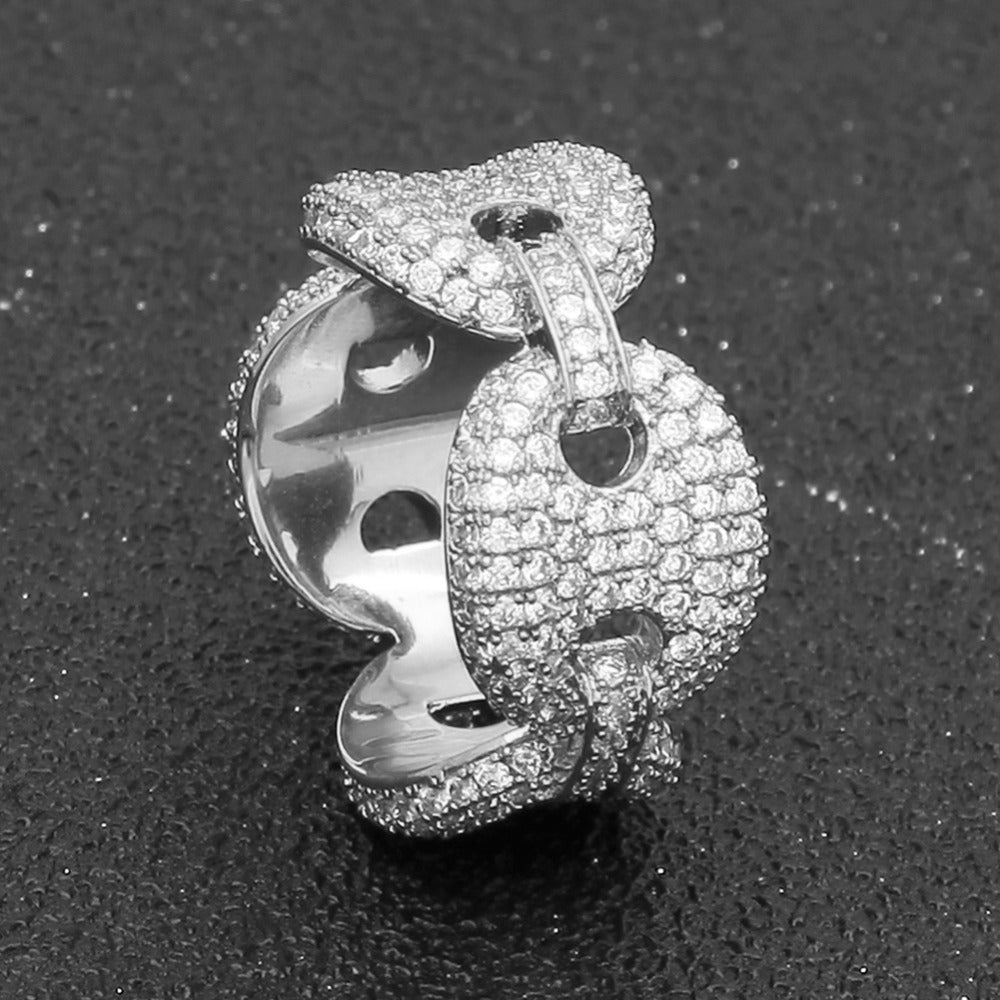 gucci link ring vvs diamond ifandco as seen on drake affordable hip hop jewelry