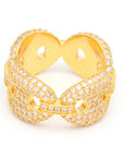 gucci link ring vvs diamond ifandco as seen on drake affordable hip hop jewelry