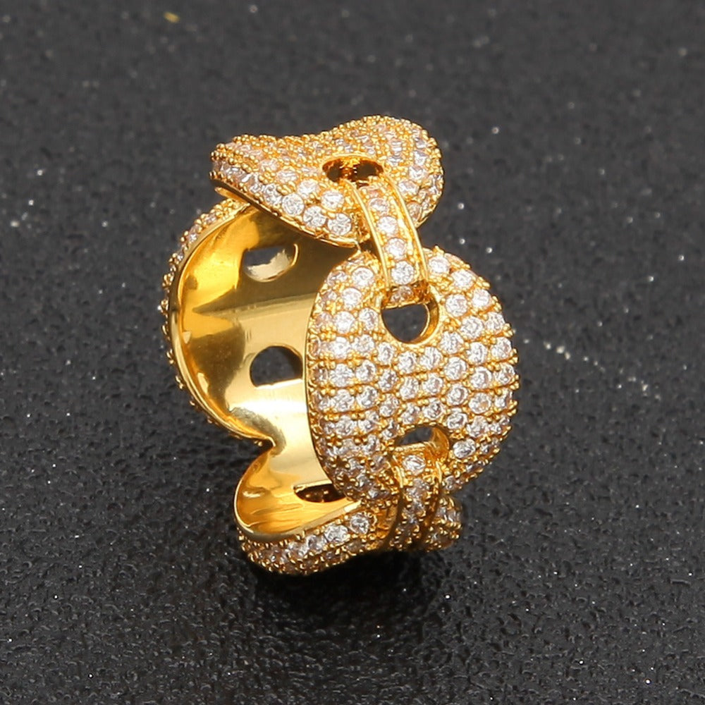 gucci link ring vvs diamond ifandco as seen on drake affordable hip hop jewelry