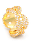 gucci link ring vvs diamond ifandco as seen on drake affordable hip hop jewelry