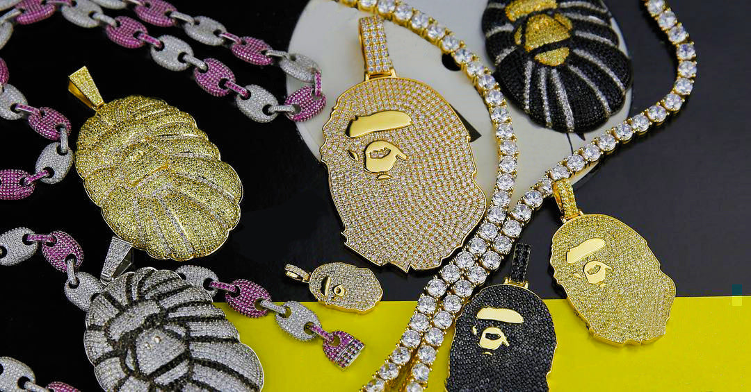 Bathing ape Bape Necklace Pendant as seen on travis scott nigo and Pharrell
