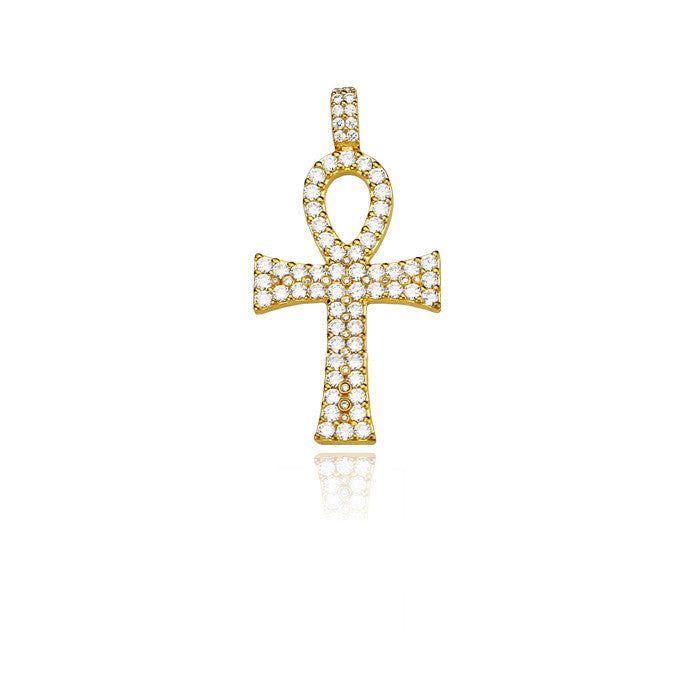 ankh bold large gold pendant 53mm