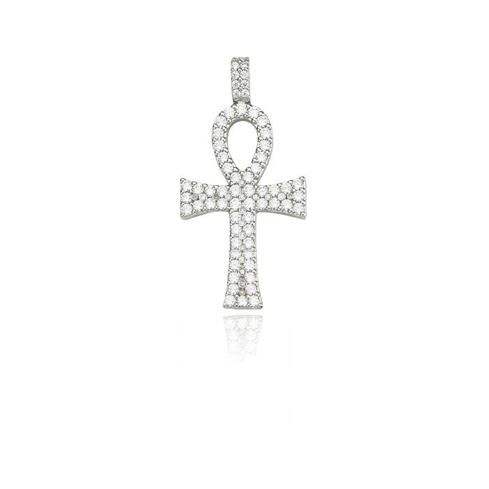 ankh bold large silver pendant 53mm