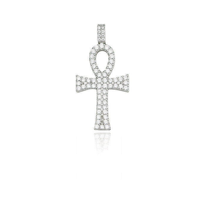 ankh bold large silver pendant 53mm