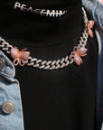 12mm miami cuban link butterfly choker diamond kylie jenner stormi playboi carti