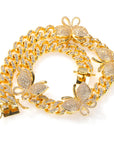 12mm miami cuban link butterfly choker diamond kylie jenner stormi playboi carti