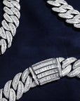 20mm baguette link necklacechain custom clasp white gold diamonds ifandco icebox asaprocky travis scott