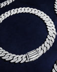 20mm baguette link necklacechain custom clasp white gold diamonds ifandco icebox asaprocky travis scott