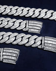 20mm baguette link necklacechain custom clasp white gold diamonds ifandco icebox asaprocky travis scott