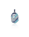 Bape pendant blue camo ベイプ パーカー bathing ape bape diamond pendant necklace chain ifandco kidcudi ben baller nft bapetaverse buy eth 