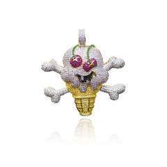 Micro bbc icecream pendant & necklace chain as seen on Pharrell