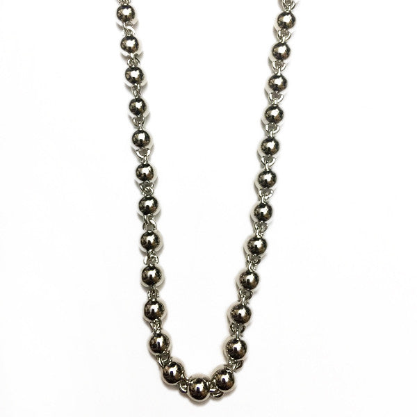 beaded chain 8mm silver