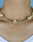 12mm miami cuban link butterfly choker diamond kylie jenner stormi playboi carti