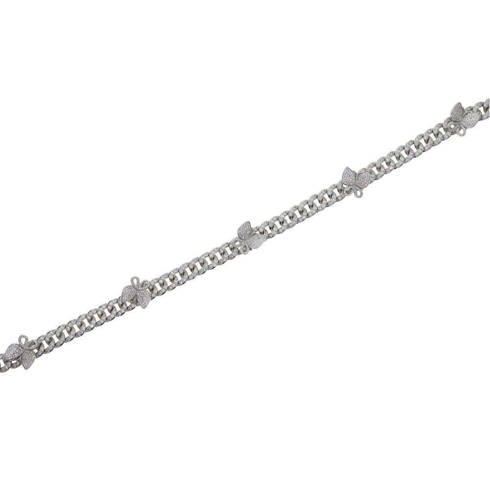 12mm miami cuban link butterfly choker diamond kylie jenner stormi playboi carti