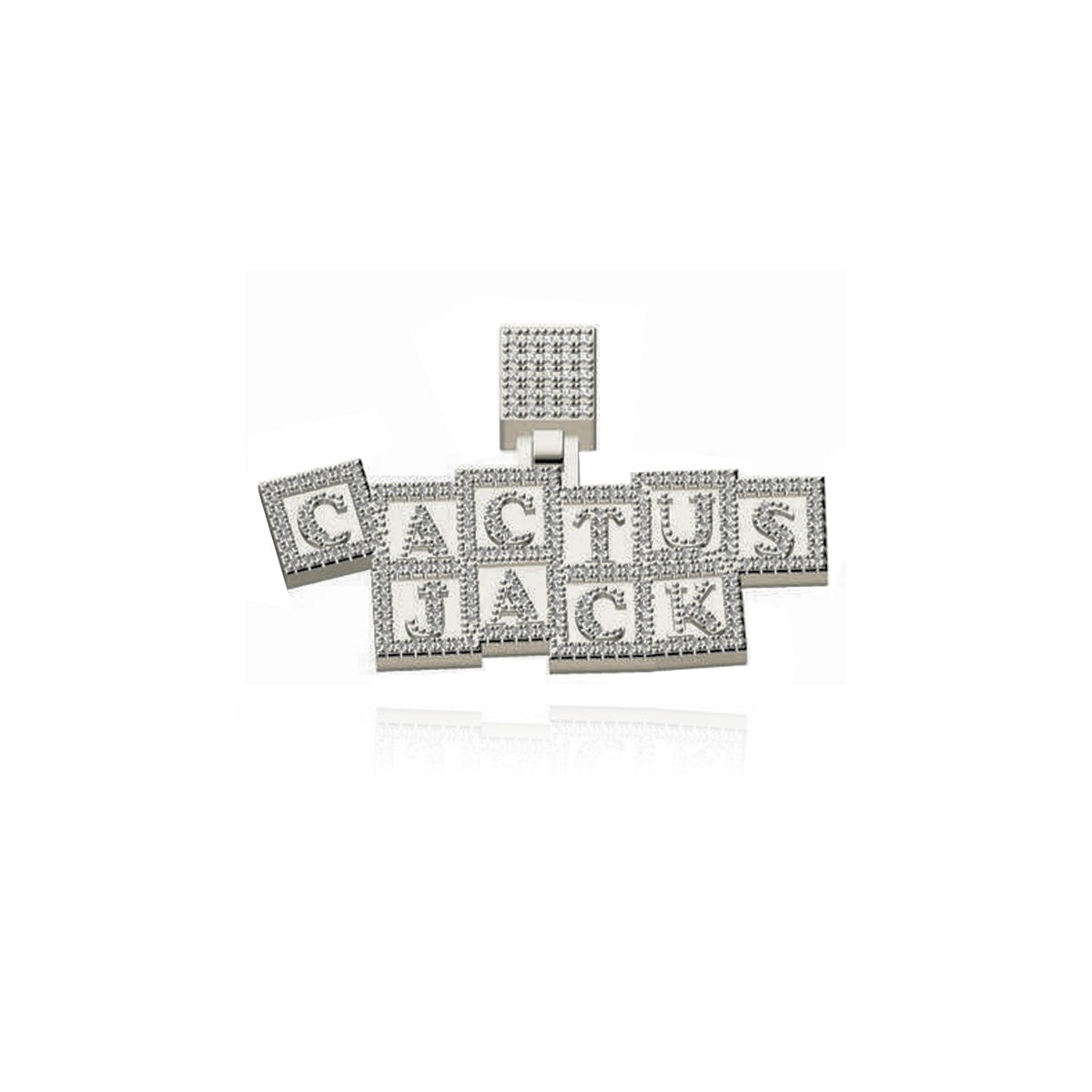 cactus jack records pendant necklace chain diamond travis scott kylie jenner 