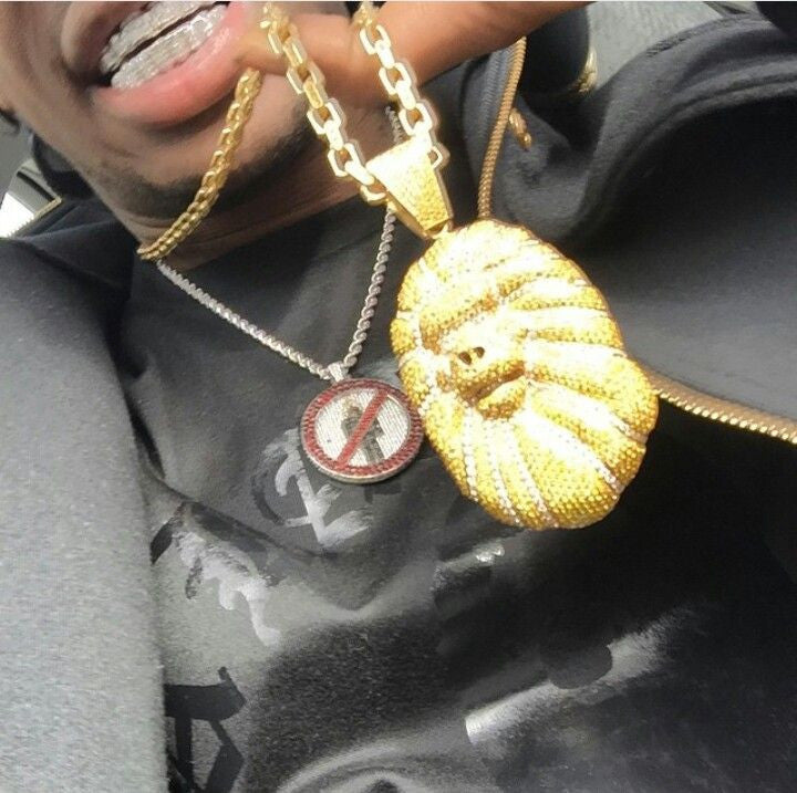 Nigo bape vintage ape head necklace pendant chain ifandco travis scott chris brown shopgld kingice