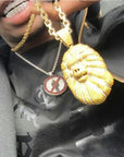 Nigo bape vintage ape head necklace pendant chain ifandco travis scott chris brown shopgld kingice