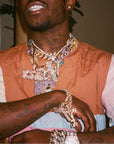 lil uzi VLONE V diamond pendant necklace chain ifadnco