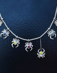 Farfetch Eyefunny diamond spider pendant choker necklace