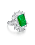 asap rocky vlone green Emerald Cut Ring engagement rare vvs jeweler diamond tyler the creator