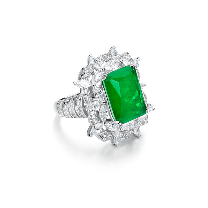 asap rocky vlone green Emerald Cut Ring engagement rare vvs jeweler diamond tyler the creator