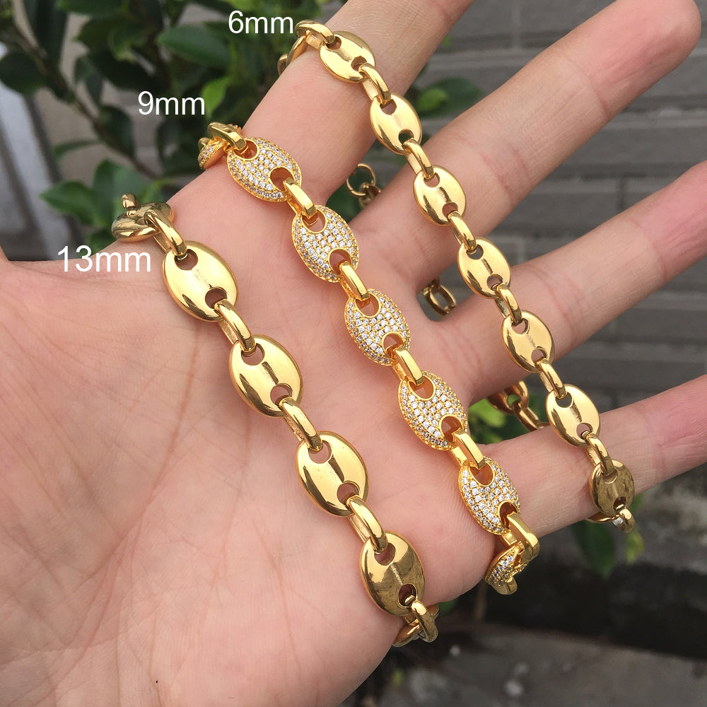 gucci link ifandco yellow gold silver necklace chain shopgld