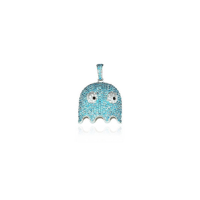 ghost inky pendant silver diamonds