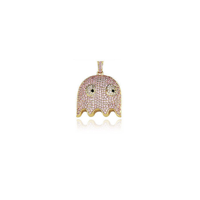 ghost pinky pendant diamonds gold