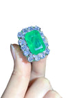 Zambian Emerald Cut Ring engagement rare vvs jeweler diamond tyler the creator playboi carti 