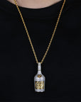 Hennessy dripped bottle pendant necklace chain saweetie my type juice world diamond gold 