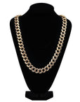 Hip Hop Jewelry 14K Gold 925 Silver Plated Iced out VVSMiami Baguette Cuban Chain Necklace for Men affordable shopgld 