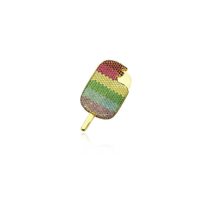 Icecream bar fully iced pendant multicolored 