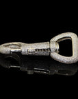Iced out carabiner diamond keychain in Silver